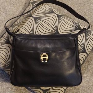 Eitenne Aigner Black Genuine Leather Handbag 👜